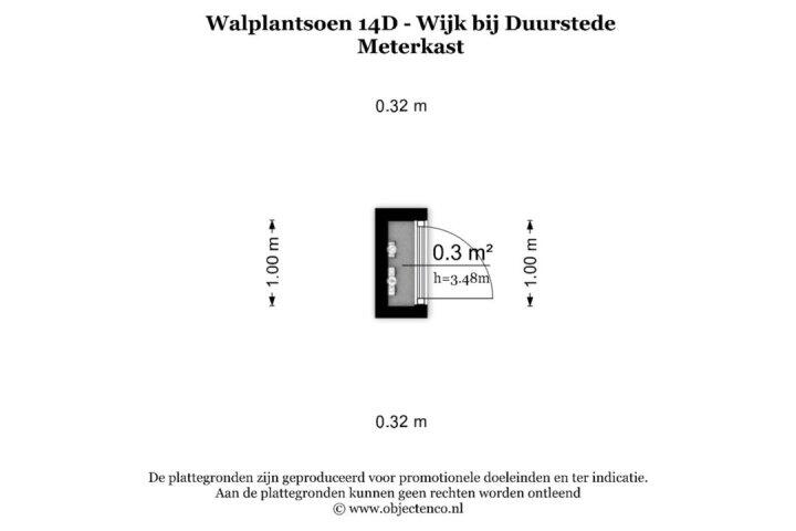 Plattegrond – Walplantsoen 14 d, Wijk bij Duurstede
