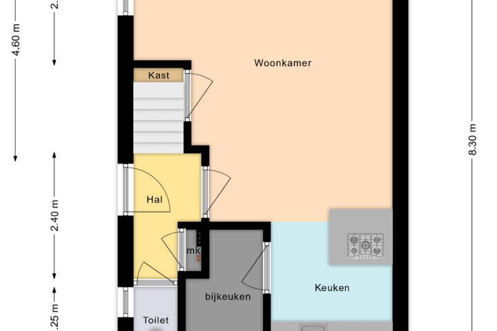 Plattegrond – Wartenterp 12, Abbega