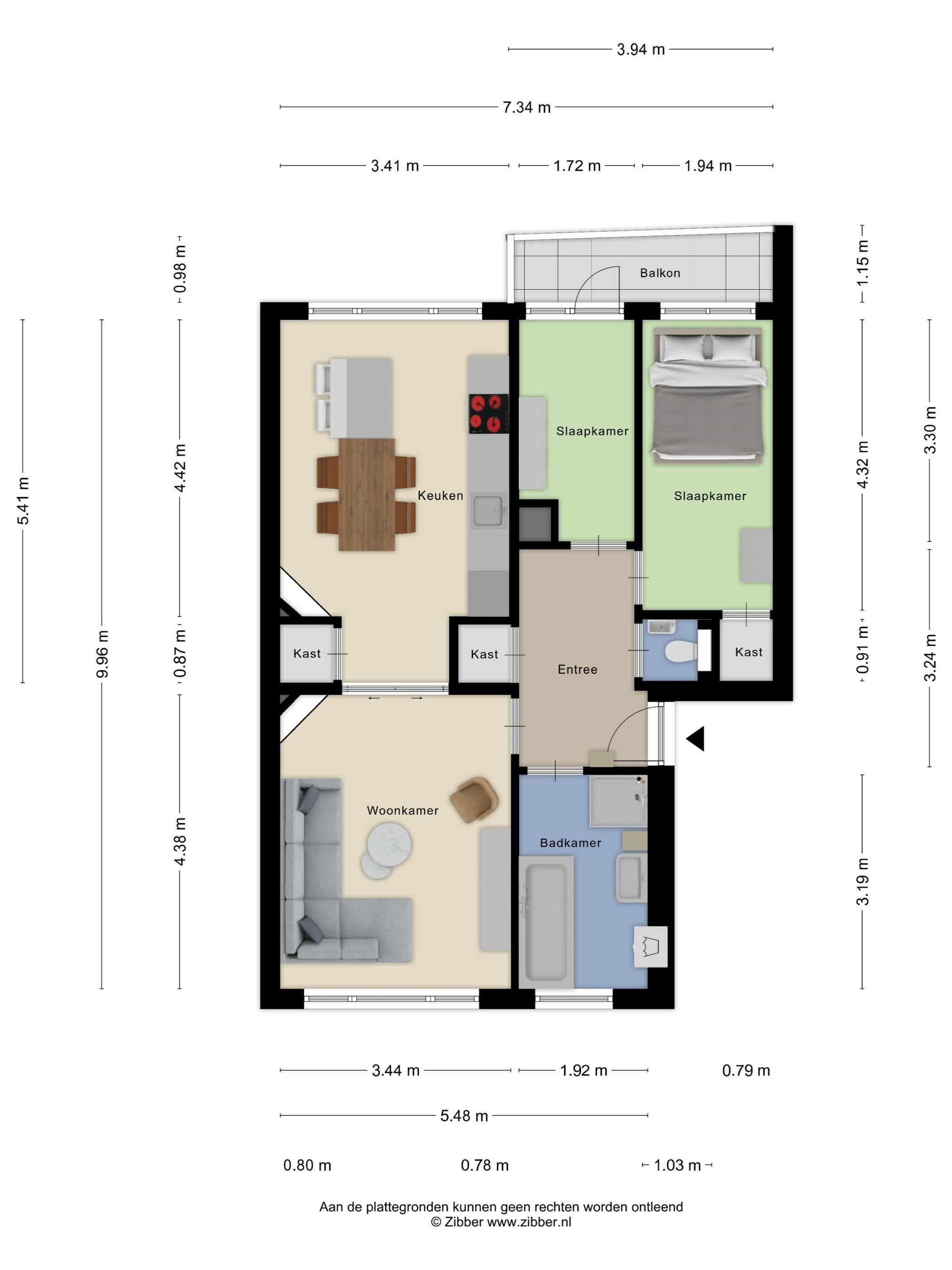 Plattegrond 1 - Wassenaarsestraat 126, Den Haag