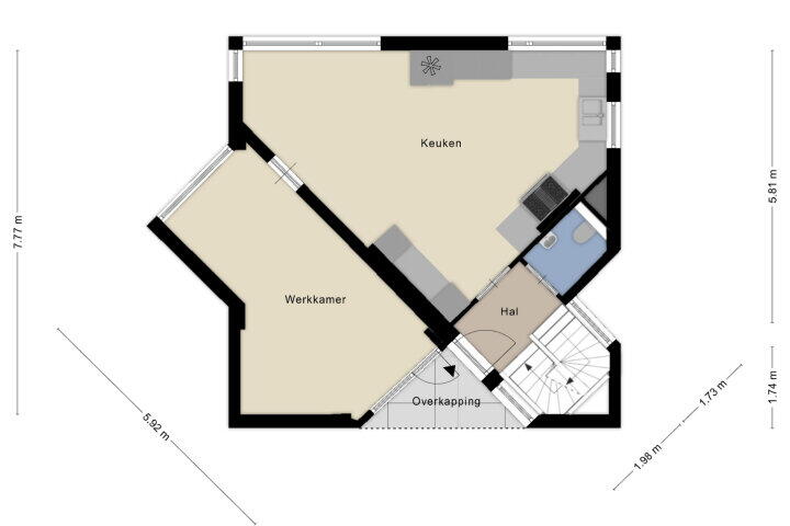 Plattegrond – Waterdriebladlaan 49, Enschede