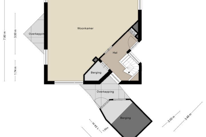 Plattegrond – Waterdriebladlaan 49, Enschede