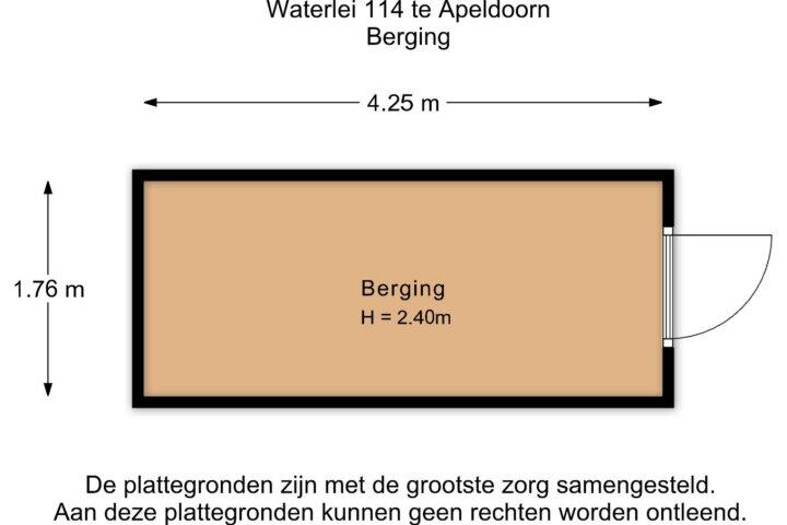 Plattegrond – Waterlei 114, Apeldoorn