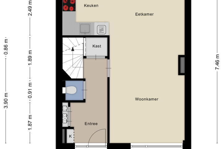 Plattegrond – Watersnipstraat 106, Wijchen