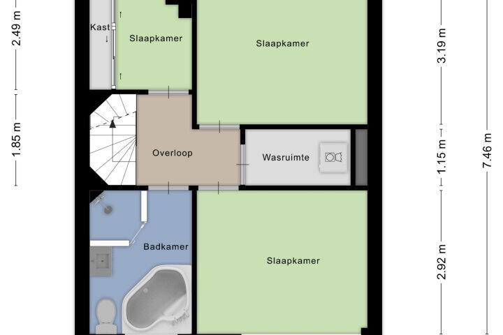 Plattegrond – Watersnipstraat 106, Wijchen