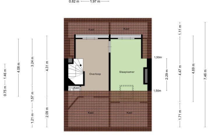 Plattegrond – Watersnipstraat 106, Wijchen