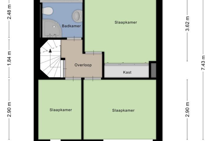 Plattegrond – Watersnipstraat 110, Wijchen