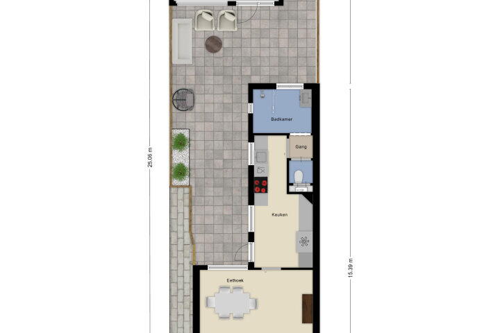 Plattegrond – Waterstraat 112, Roosendaal