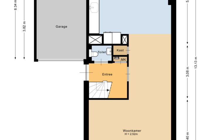 Plattegrond – W. Dassenstraat 5, Wapserveen