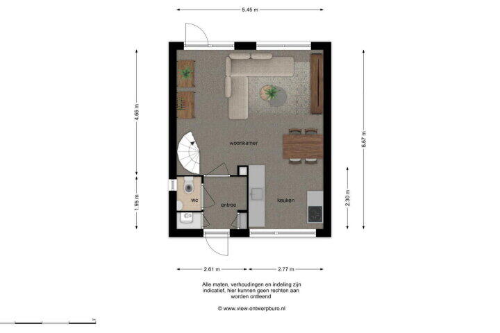 Plattegrond – Wederiktuin 8, Breda