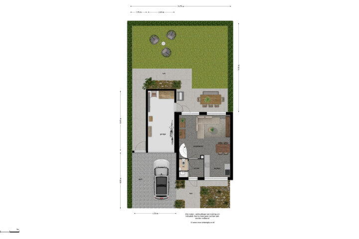 Plattegrond – Wederiktuin 8, Breda