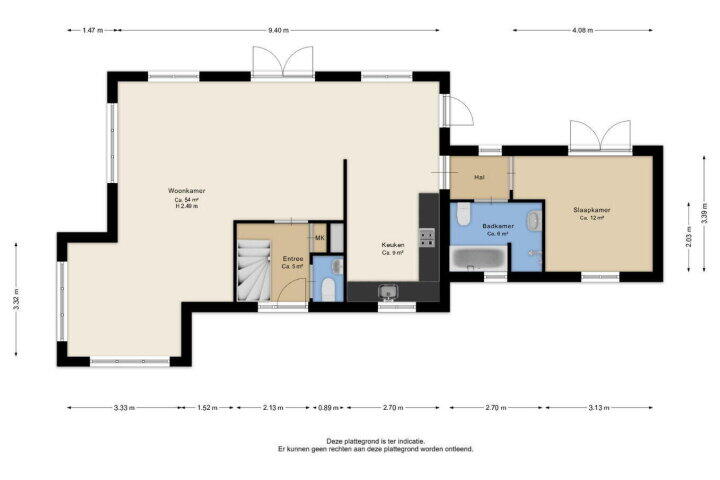Plattegrond – Weegbreelaan 4, Beilen