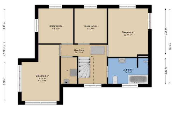 Plattegrond – Weegbreelaan 4, Beilen