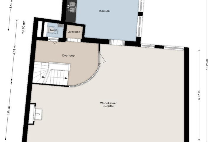 Plattegrond – Weemstraat 5, Steenwijk