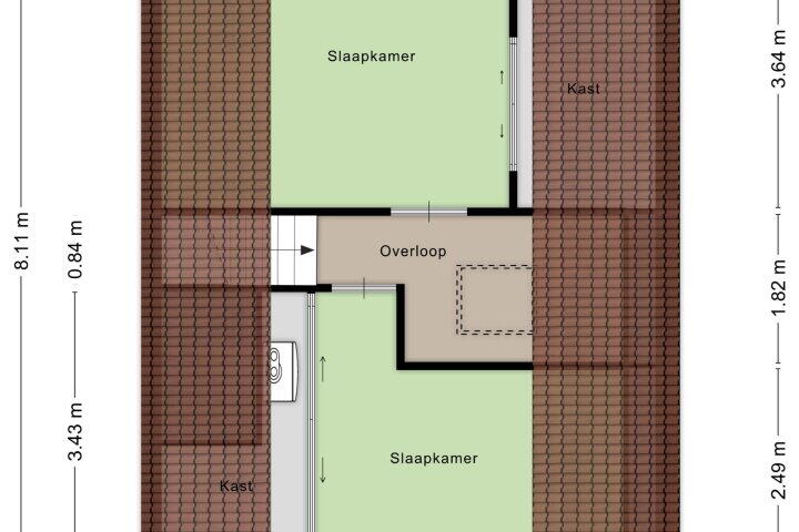 Plattegrond – Wegedoorn 13, Zeewolde