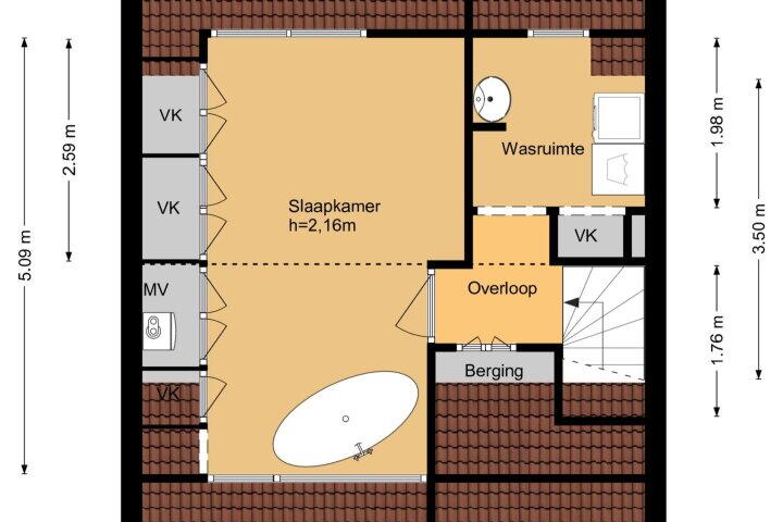 Plattegrond – Weidelust 29, Gouda