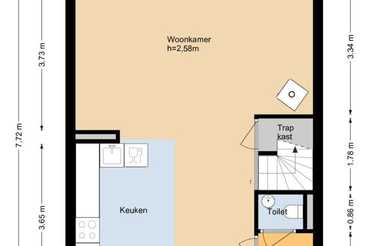 Plattegrond – Weidelust 29, Gouda