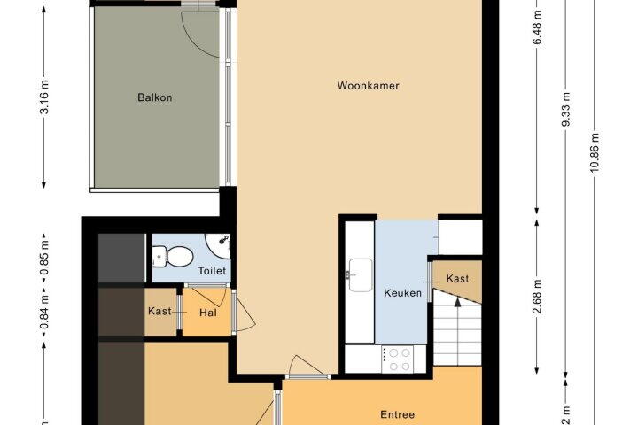 Plattegrond – Weidemolen 68, Heerhugowaard