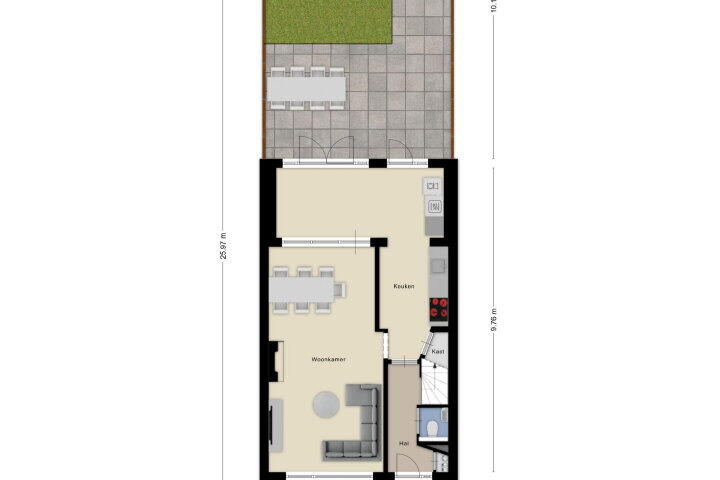 Plattegrond – Weissenbruchstraat 82, Roosendaal