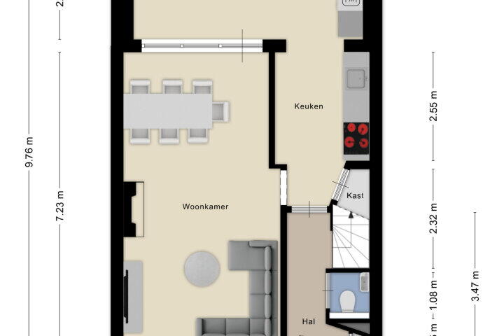 Plattegrond – Weissenbruchstraat 82, Roosendaal