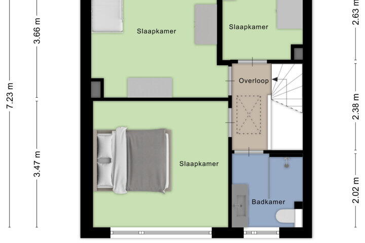 Plattegrond – Weissenbruchstraat 82, Roosendaal