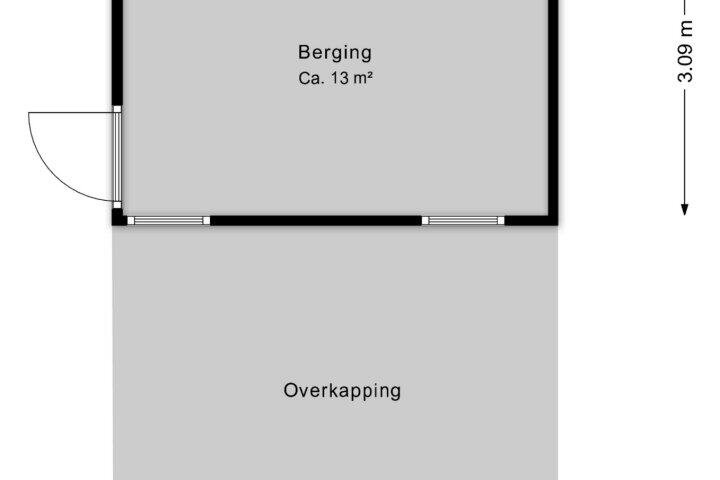 Plattegrond – Weserstraat 5, Assen