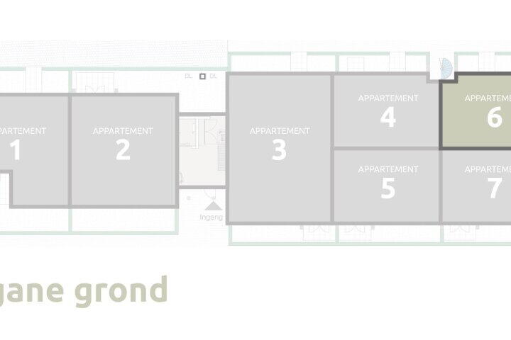 Plattegrond – Begane grond (Bouwnr. ) 6, Vriezenveen