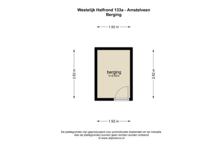 Plattegrond – Westelijk Halfrond 133 A, Amstelveen