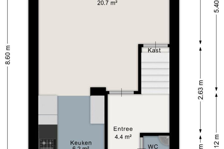 Plattegrond – Westercluft 148, Steenwijk