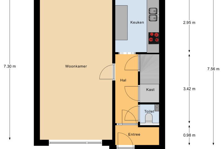 Plattegrond – Westerzicht 104, Vlissingen