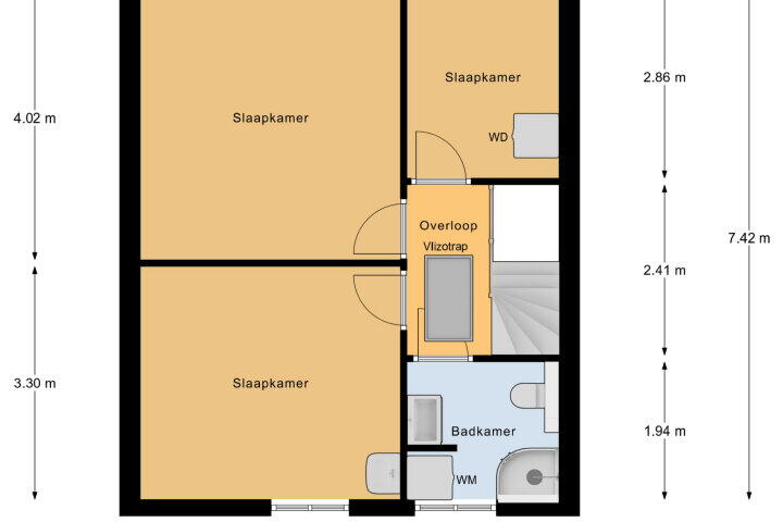 Plattegrond – Westerzicht 104, Vlissingen