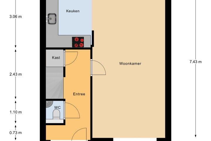 Plattegrond – Westerzicht 508, Vlissingen