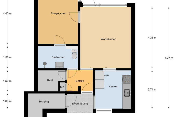 Plattegrond – Westerzicht 595, Vlissingen