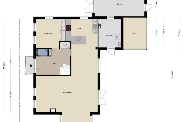 Plattegrond – Westhoven 136, Lelystad