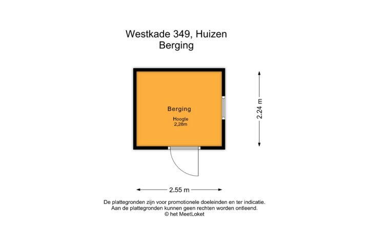 Plattegrond – Westkade 349, Huizen