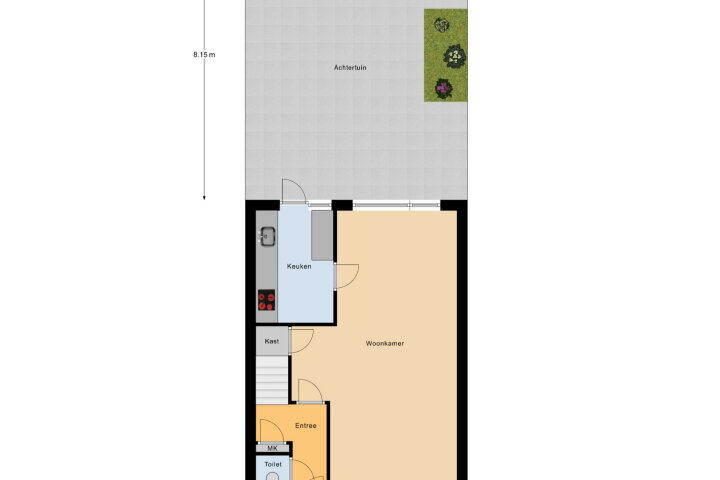 Plattegrond – Westmede 37, Middelburg