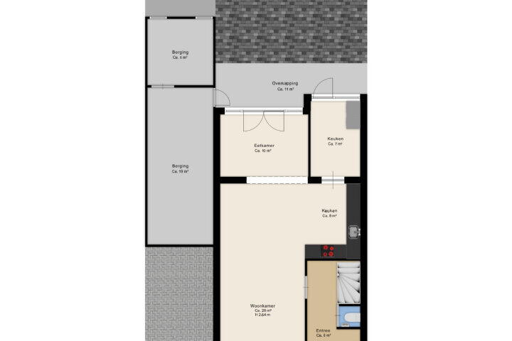 Plattegrond – Westrupstraat 4, Assen