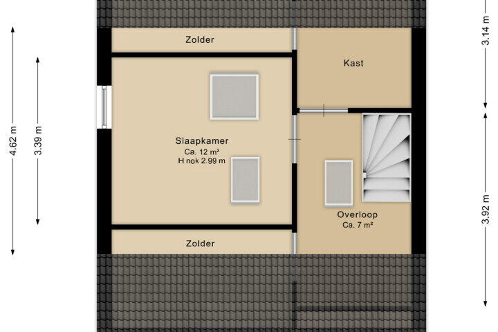 Plattegrond – Westrupstraat 4, Assen