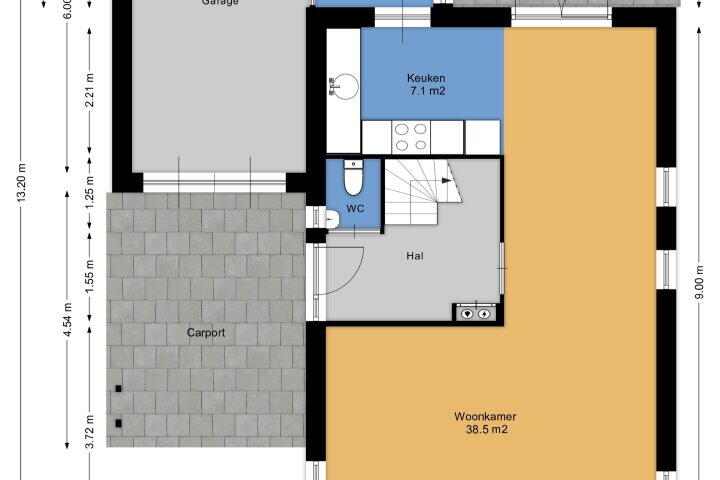 Plattegrond – Wetering 20, Vriezenveen