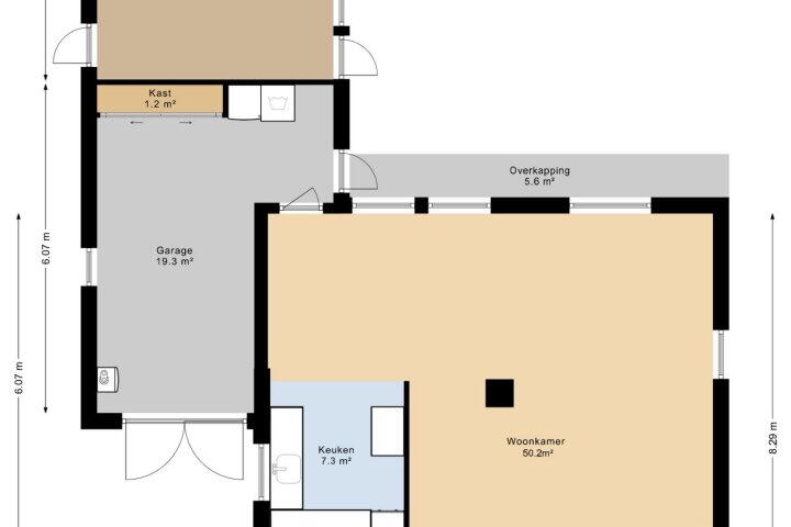 Plattegrond – Wethouder Deodatusplantsoen 21, Roden