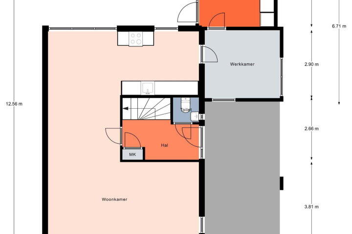 Plattegrond – Wethouder Hamsterlaan 11, Leek