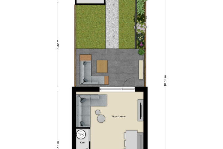 Plattegrond – Wethouder Lanenstraat 9, Roosendaal