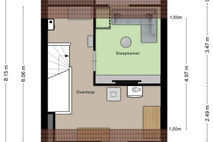 Plattegrond – Wethouder Lanenstraat 9, Roosendaal