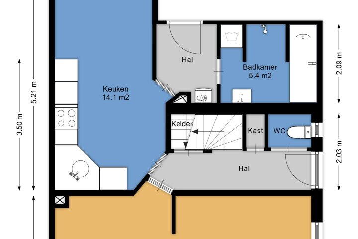Plattegrond – Wethouder Potstraat 33, Vriezenveen