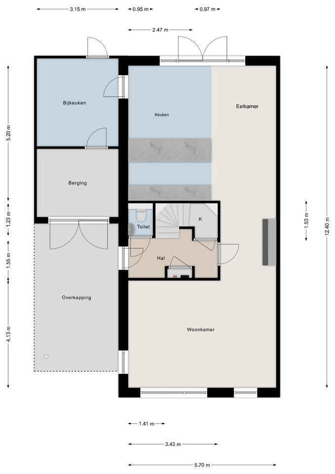 Plattegrond 1 - Wethouder Slootstraat 2, Tuk