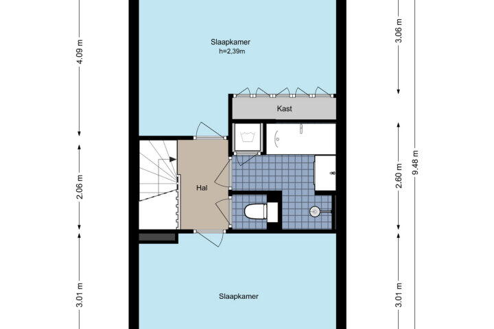 Plattegrond – Wezer 11, Amstelveen