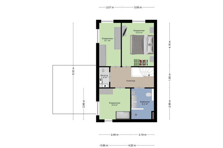 Plattegrond – W.F. Hermansstraat 80, Arnhem