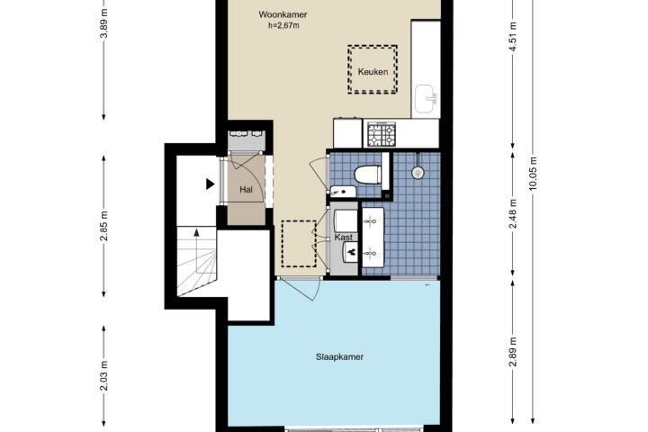 Plattegrond – Wibautstraat 52 L, Amsterdam