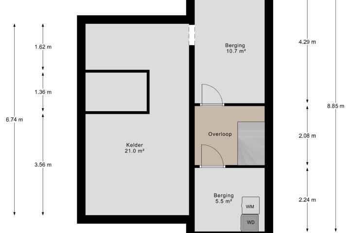 Plattegrond – Wielewaalstraat 5, Arnhem