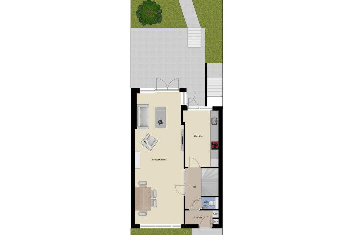 Plattegrond – Wielewaalstraat 5, Arnhem