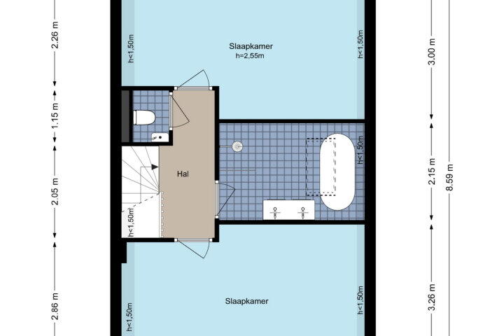 Plattegrond – Wieringerstraat 17, Amstelveen